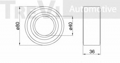 TREVI AUTOMOTIVE wb1393 -  Комплект подшипника ступицы колеса